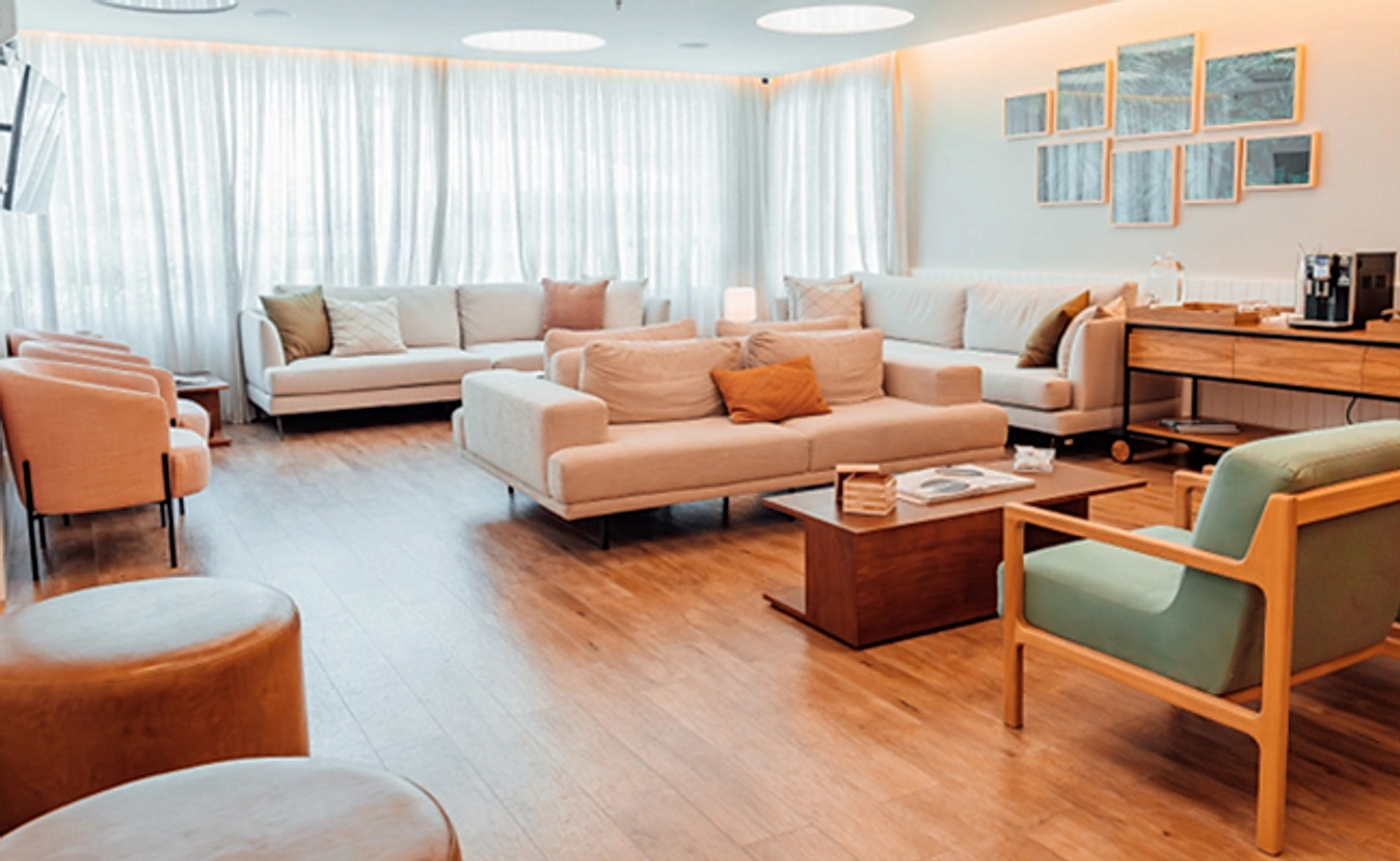 Sala de espera da VidaBemVinda, na Bela Vista, São Paulo.